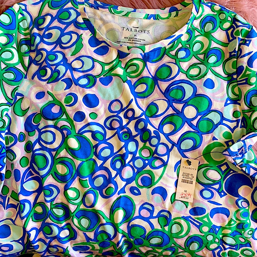 Talbots shortsleeved colorful shirt!